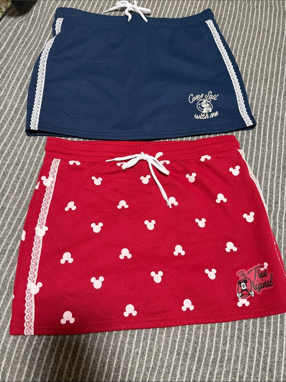 Disney Navy & Red Mini Skirts with Mickey Details